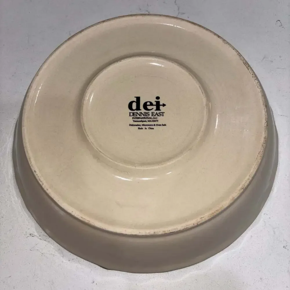Dennis East International (DEI) Apple Pie Recipe Scalloped Edge Ceramic Baking D